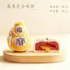 Pasteles de Luna Serie Dorada Montaña de Durazno, Caja de Regalo de Repostería Estampada Estilo Chino, Suministro Mayorista de Fábrica de Pasteles de Luna de Mediados de Otoño