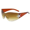 Gafas de Sol para Mujer con Diseño de Estrella de Cinco Puntas Montura Retro Gafas de Sol Modernas Europeas y Americanas Nuevas Y2K Milenio Gafas de Sol Sexy para Mujer