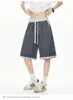Shorts de mezclilla de verano 2026 nuevo estilo, holgados y ligeros, modernos y a la moda, con bloques de color, shorts casuales versátiles hasta la rodilla