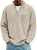 Comércio Exterior Transfronteiriço Europeu e Americano Outono e Inverno Novo Moletom Masculino de Veludo Cotelê Liso com Zíper Gola Alta Solto Moda Masculina