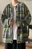 Abrigo Suéter Hombre 2024 Otoño Nuevo Japonés Retro Cardigan Tejido Gradiente Contraste Holgado Perezoso Superior