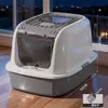 Arenero Completamente Cerrado para Gatos, Inodoro Plegable Tipo Cajón Grande Desodorizante para Gatos, Suministros para Gatos Extra Grandes Anti-Salpicaduras Inodoro