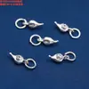 Cuentas Espaciadoras Pequeñas de Plata de Ley y Accesorios de Anillo, Cuentas Espaciadoras Lisas de Plata Blanca Vintage, Materiales para Manualidades de Cuentas Hechas a Mano