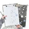 Clipboard A4 Hello Kitty Copo de Nieve Carpeta Transparente Acrílica A5/A6 Almacenamiento de Exámenes Estudiantiles Bloc de Notas