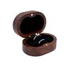 Caja de Madera Maciza para Pendientes de Mujer, Anillos, Joyero de Almacenamiento y Regalo, Nogal Negro Exclusivo Transfronterizo para Regalos de Enamorados Logo