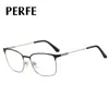 91757 Armações de Óculos Masculinas Estilo Novo, Armações Versáteis de Metal para Sobrancelha, Podem Ser Equipadas com Lentes de Grau, Óculos Protetores Anti-Luz Azul para Negócios