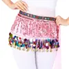 Ropa de Danza del Vientre Cadena de Cintura con Borlas Decoración Festiva Falda de Borlas con Lentejuelas Bufanda de Cintura Ropa de Actuación Bohemia con Borlas Pañuelo de Cadera