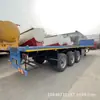Reboque Semi-Reboque de Exportação, Semi-Reboque de Plataforma de Três Eixos, Caminhão de Plataforma para Contêiner de 20 Pés, Veículo de Transporte de Plataforma