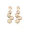 Pendientes exagerados europeos y americanos joyería geométrica oblea pendientes multicapa personalidad femenina creativos pendientes de metal