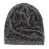 Gorro de punto de cabeza grande con forro polar para hombre, otoño e invierno, grueso, estilo coreano, protección para las orejas, gorro de lana, para exteriores, resistente al viento, para el frío, para montar, tipo pullover, de algodón
