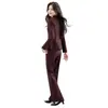 Blazer de alta gama transfronterizo, elegante y chic para otoño e invierno, traje de manga larga estilo diosa con pantalones acampanados, atuendo profesional de moda