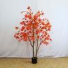 Planta Artificial Bordo Vermelho Japonês Planta em Vaso Decoração de Chão Folha de Bordo Árvore Falsa Vitrine Bonsai Artificial de Alta Qualidade Bordo Vermelho Artificial