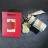 2027 Año Zodiacal de la Oveja Llavero Sobre Rojo Oveja Oveja Obtener Agua de la Fortuna Cubo Bolsa Tener Dinero Para Gastar Colgante Pequeño Personalizado