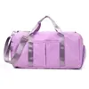 Bolsa de yoga estilo LULU com separação para itens secos e molhados, bolsa feminina para natação e fitness, bolsa de armazenamento para bagagem, bolsa de viagem de grande capacidade