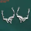 Plata de Ley Mariposa Borla Cuerno Accesorios Deslizantes Vintage Viejo Material de Cuentas Hecho a Mano para Manualidades