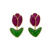 Estilo Vintage Retro Francés Hong Kong Monet Medieval Clip para Oreja Pendientes de Perla Pendientes Verdes Joyería Femenina para Orejas