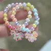 Pulsera de Dibujos Animados Nueva Pulsera Infantil Unicornio Niña Pequeña Accesorios de Dibujos Animados Joyería con Cuentas Niñas Viaje Versátil