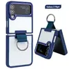 Adecuado para Samsung Z Flip 60% de descuento Pantalla Apilada Funda para Teléfono Móvil Transparente Nuevo Z Flip3 Soporte con Anillo de Metal Funda para Teléfono Móvil