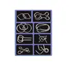 Anillo Chino Serie Nueve Entrelazados Desbloqueo y Desabrochado Juego de Ocho Piezas Venta al por Mayor Hebilla de Inteligencia Juego de 8 Piezas Hebilla Rompecabezas de Metal Abc