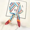 Lenço de seda chique da Coreia do Sul feminino fino estreito longo fita versátil decorativa gravata alça de bolsa fita lenço pequeno de primavera e outono