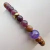 Venta al por mayor del fabricante Pulsera Bodhi para Cocinar Cuentas Redondas Amatista Flor Maligna Rosario de Alta Calidad Adornos de Mano para Pareja