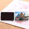 Imán de Refrigerador de Vidrio Escénico de Daqing Lago Amuta Orilla del Lago Arquitectura Sencilla Atardecer Naranja-Rojo Souvenir Turístico Regalo Magnético