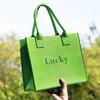Bolsa de feltro personalizável com estampa de celebridade da internet, bolsa tote feminina da moda, bolsa simples, bolsa de presente versátil com letras, grande capacidade