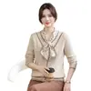 Tops transfronterizos de otoño e invierno para mamás, elegantes y con estilo, suéteres básicos ajustados para mujeres de mediana edad y mayores, tallas grandes, cálidos y versátiles