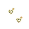 Pendientes de Acero Inoxidable Zeming Green Diamond Diseño de Joyería para Orejas Sentido de Diseño Nicho Recubrimiento al Vacío Circonita Pendientes de Invierno Año Nuevo para Mujer
