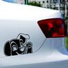 Comercio exterior transfronterizo AliExpress pegatinas para coche de perrito espiando perro saludando pegatinas reflectantes pegatinas decorativas pegatinas para ventana trasera de coche
