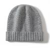 Gorro de cachemira para otoño e invierno, gorro grueso con giro retro, gorro de punto de lana de color sólido versátil e informal cálido para otoño e invierno