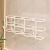 Estante de Almacenamiento para Rizadores de Baño, Soporte Antiescaldaduras para Planchas, Soporte de Pared para Planchas Alisadoras y Peines de Baño, Instalación sin Taladro