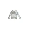 Cárdigan con capucha a rayas Yuyu para mujer, textura de bambú, ligeramente transparente, fino, abotonado, con cordón, holgado, prenda exterior corta M70057
