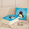 Pingu Caricatura Linda Almohada Periférica Colcha Multifuncional Dos en Uno Recámara Suede Funda de Almohada Lumbar Cojín Cojín
