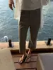 Elegantes pantalones acampanados elásticos de cintura alta y corte cropped para mujer, nuevos pantalones casuales de otoño 2026, de moda 22176