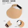 Chapéu com Viseira de Cor Sólida Estilo Ins Coreano para Mulheres, Versão Coreana, Chapéu de Sol para Proteção Solar em Viagens de Verão, Chapéu de Sol Dobrável