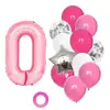 13 globos de látex de 32 pulgadas número combinación de cumpleaños fiesta de cumpleaños para bebé set de globos de decoración