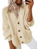Procesamiento de Comercio Exterior Transfronterizo Personalizado Suéter Chaqueta de Punto de un Solo Botón Europeo y Americano Cardigan de Punto Liso Casual para Amazon