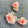 Flor Artificial Rosa Diamante de 3 Cabeças Flor de Seda para Casamento Arranjo de Casamento Decoração de Sala de Estar Flor Artificial em Formato de Rosa de Luxo Acessível