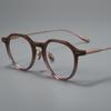 Armazón de Gafas de Hoja de Titanio Puro M8130S para Hombres y Mujeres, Armazón de Hoja de Titanio Reutilizable, Gafas de Armazón de Hoja Se Pueden Montar con Lentes Graduados para Miopía