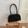Bolso de Mano de Lona con Lunares 2026 Nuevo Bolso Boston Versátil para Viajes Diarios Bolso de Mujer Estilo Dulce Coreano Bolso de Hombro Cruzado