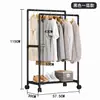Cabideiro de haste dupla, varal simples, prateleira multiuso para sapatos e chapéus, prateleira de armazenamento para quarto com rodas, design modular