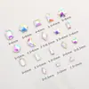 Diamante con forma de color AB transfronterizo, destello de caballo, ojo de caballo, gota de agua, diamante de fondo plano, broca para uñas, broca mezclada, joyería para uñas al por mayor