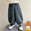 Pantalones Largos Casuales Cálidos de Terciopelo Plus para Niñas Elegantes de Otoño/Invierno 2026 Ropa de Invierno Espesa para Bebés Niñas