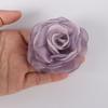 Flor de Chiffon Queimado 7,5cm Semi-Acabada Rosa Acessórios de Joalheria DIY Flor de Tecido Acessórios de Vestuário Acessórios de Cabelo