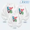 MANHAGU/Vale da Manhã roupa para pais e filhos outono novo AMOR família de três ou quatro roupa familiar suéter casual manga longa