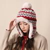 Gorro de Lana para Niños Otoño e Invierno Engrosado Cálido Protección Facial Orejas Pequeñas Gorro Esponjoso para Montar Protección contra el Frío Gorro de Punto Tipo Lei Feng