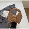 Nova Bolsa 2025 Feminina Design de Nicho Fashionável Plissada Bolsa Nuvem Transversal Bolsinha de Mão Versátil Ombro Bolsa Crescente