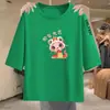 Comercio exterior transfronterizo ropa para madres, rejuvenecedora, rojo auspicioso, camiseta de manga tres cuartos y manga corta para mujer, ropa para el año del zodiaco