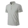 Camisa Polo de Seda Helada Nueva de Verano Camiseta Lel de Nailon Sin Marcas Camiseta de Nailon Cómoda de Manga Corta Negocios de Alta Calidad Top
